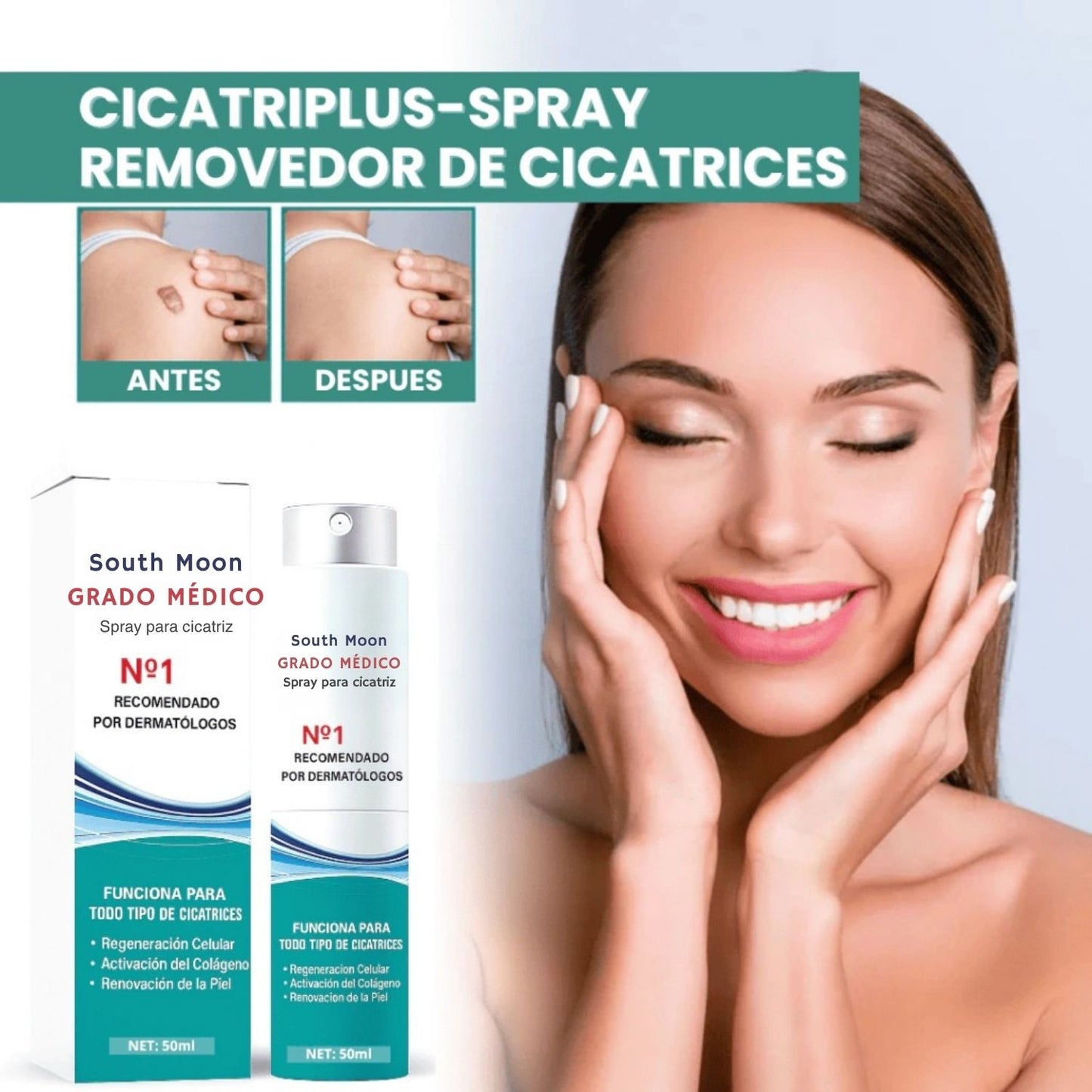 2x1 South Moon | Spray Elimina Cicatrices + E-book Gratis