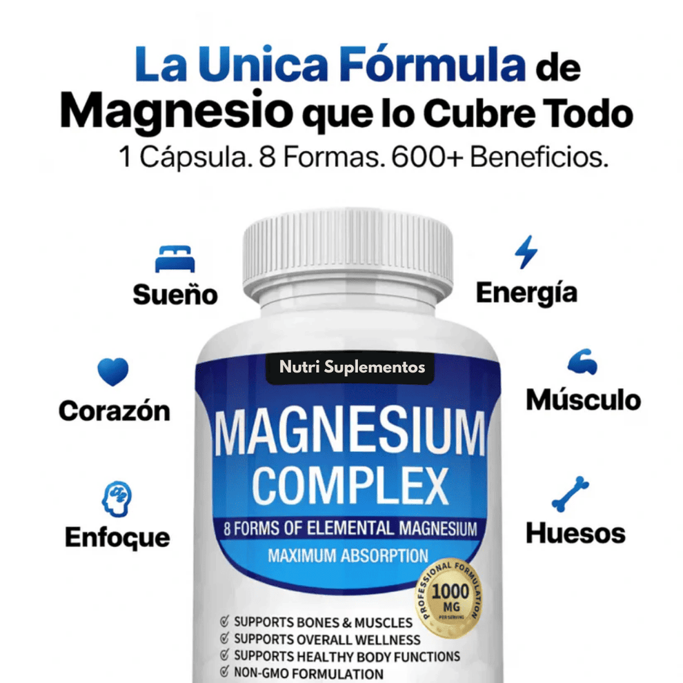 Complejo de magnesio 8 en 1 | Poderoso Suplemento