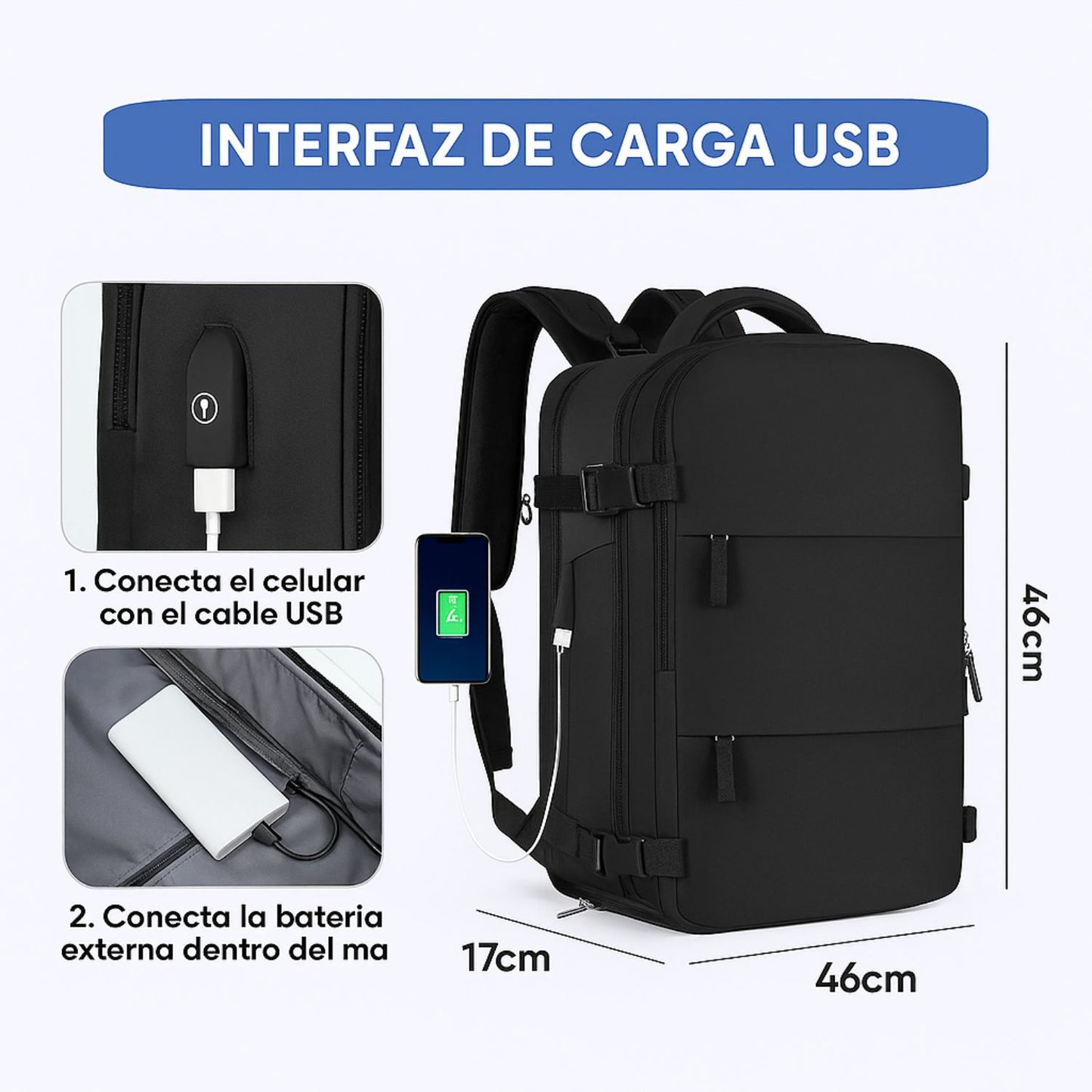 MaxTravel™ - Mochila Viajera expandible