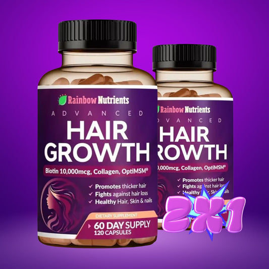 2x1 HAIR GROWTH ADVANCED - Poderoso Suplemento + Ebook Gratis