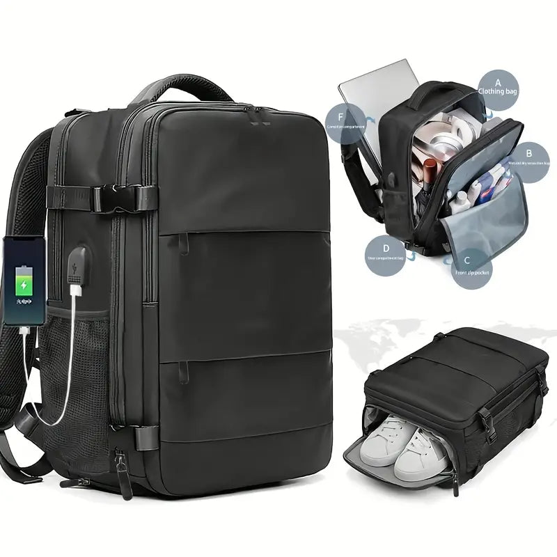 MaxTravel™|Mochila Viajera expandible