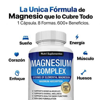 Complejo de magnesio 8 en 1 | Poderoso Suplemento