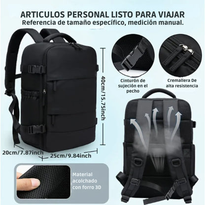 MaxTravel™ - Mochila Viajera expandible
